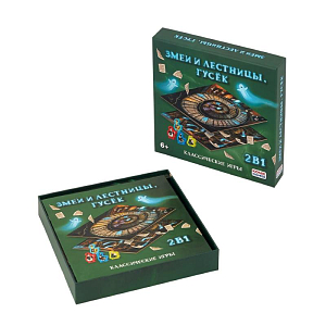 Настольная игра KONIK GAMES "Змеи и лестницы + гусек"